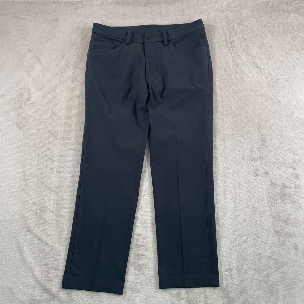 Lululemon ABC Classic-Fit 5 Pocket Pants Men 33x28 (Tag 32Tall) Black Warpstreme